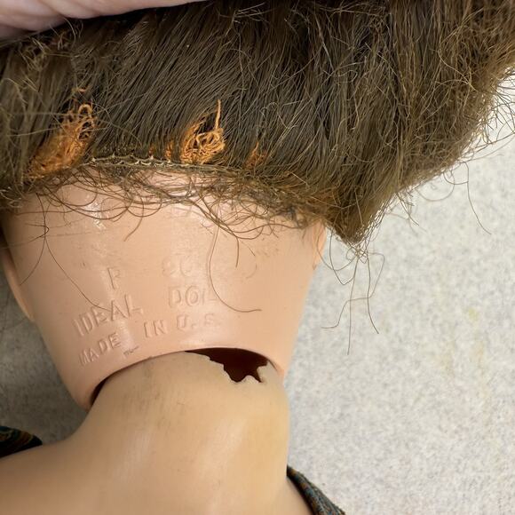 Vintage 1950's Ideal Toni Doll 14" Made in USA P-90 Brunette Nylon Hair Jointed - Picture 11 of 13